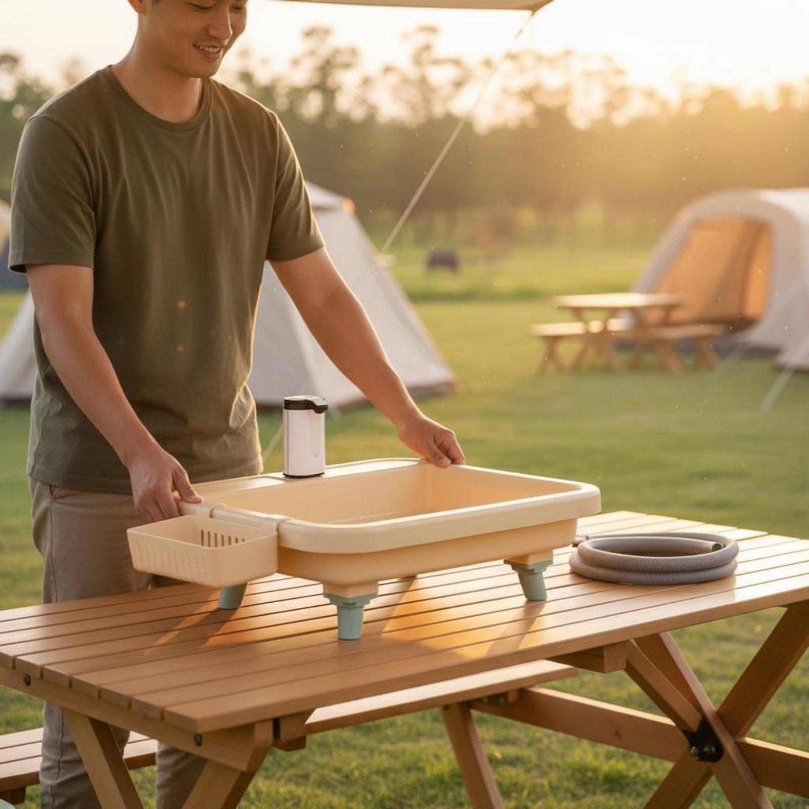 Outdoor Camping - Портативная походная раковина со встроенным краном
