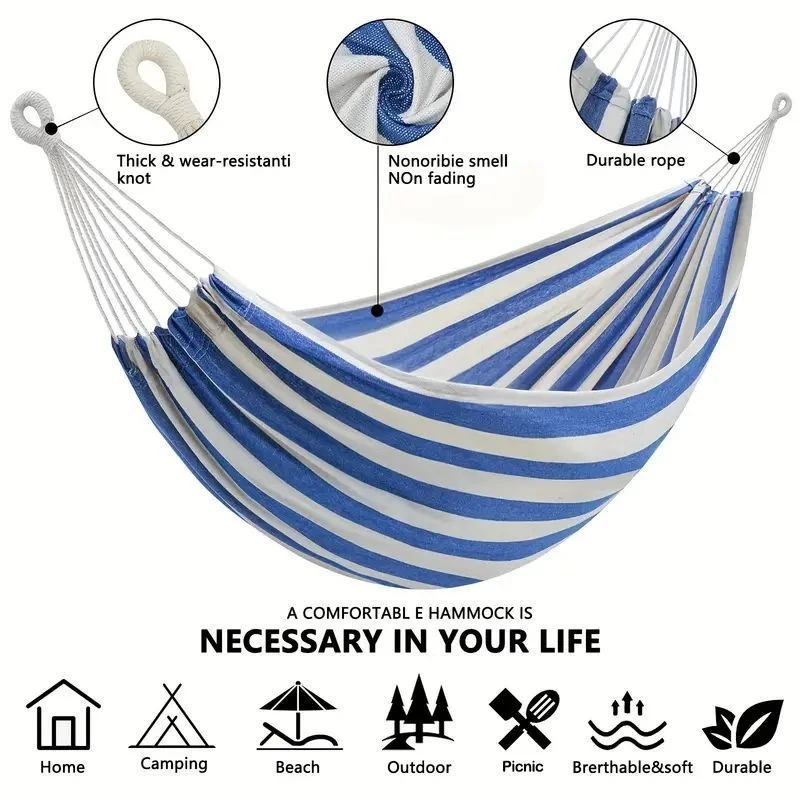 Camping Hammock - Холщовый гамак без деревянных палок для