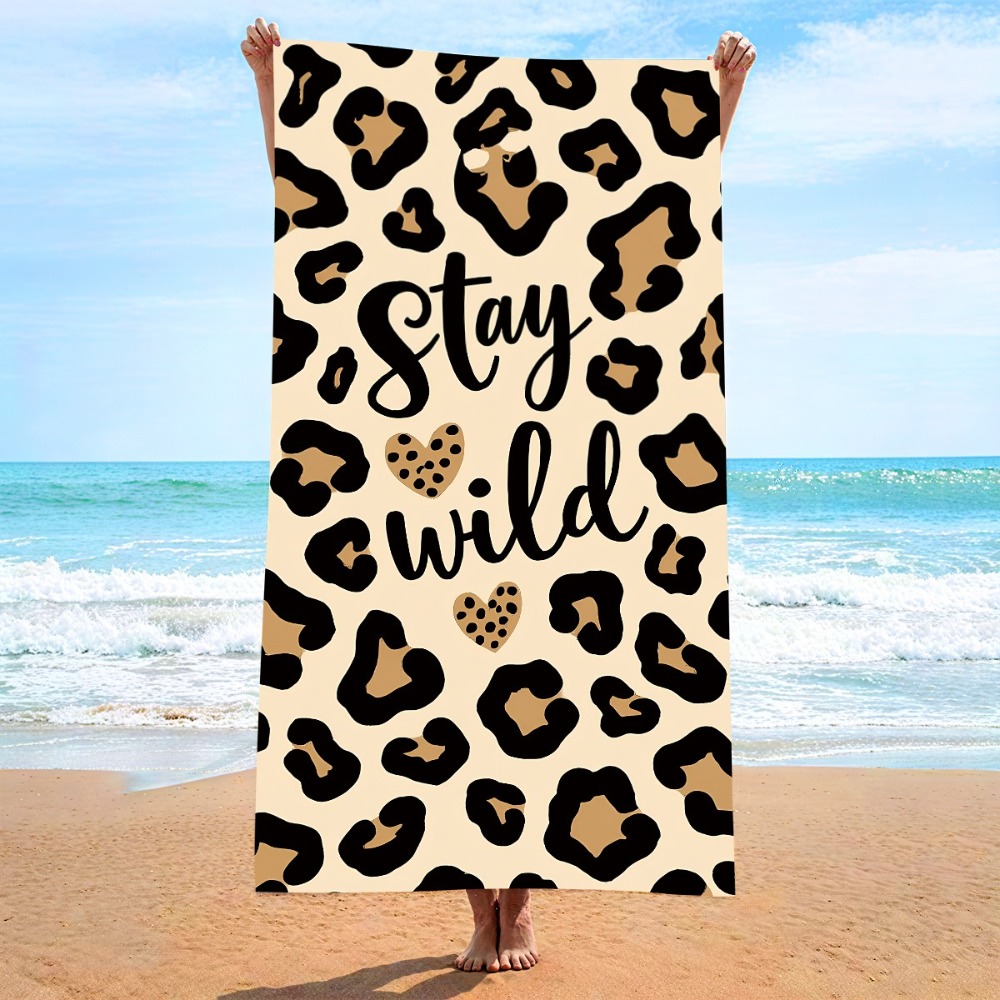 Outdoor Camping Blanket - Пляжное полотенце с леопардовым принтом, быстросохнущее,