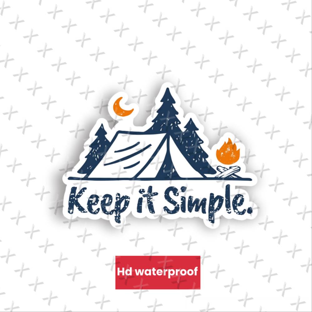 Outdoor Camping Wallpaper - Наклейка на бампер из винила неправильной