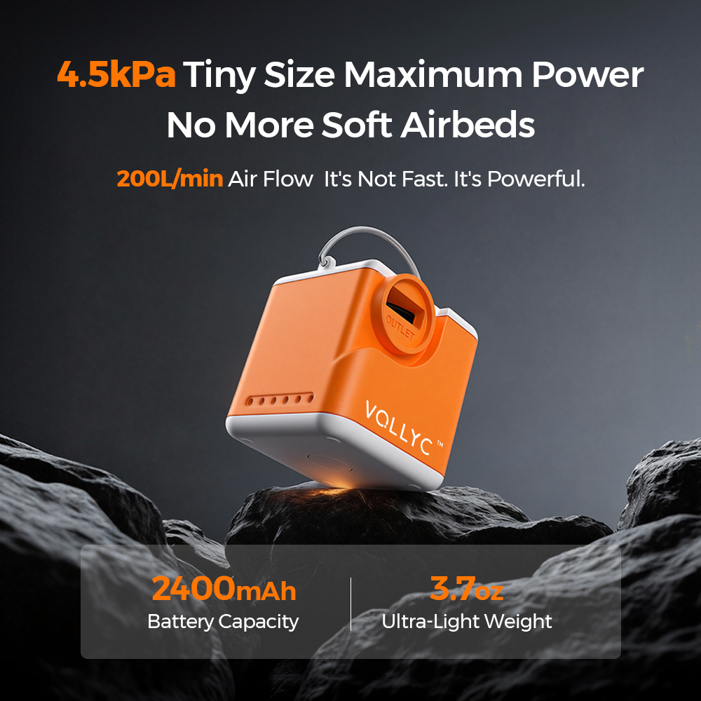 Outdoor Inflatable Camping Tent With Air Pump - Электрический воздушный насос VOLLYC, NANO PUMP