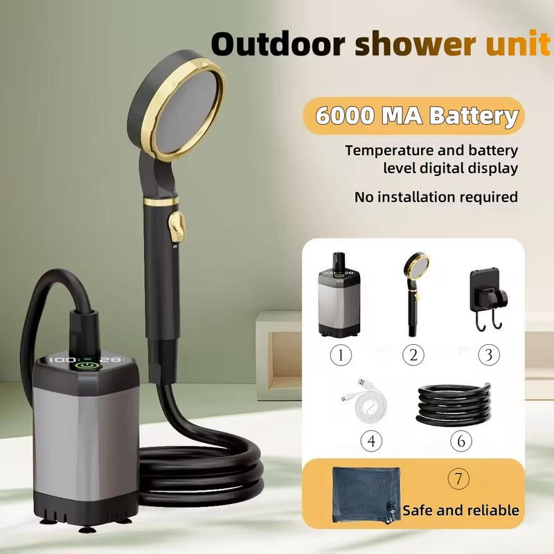 Портативный электрический душ  – обзор и цена Battery Outdoor Camping