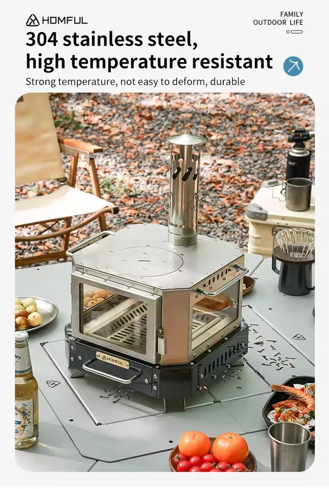 Портативная дровяная печь HOMF – обзор и цена Outdoor Camping Oven