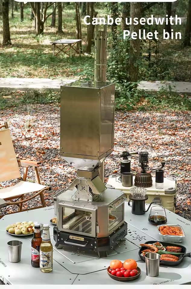 Портативная дровяная печь HOMF – обзор и цена Outdoor Camping Oven
