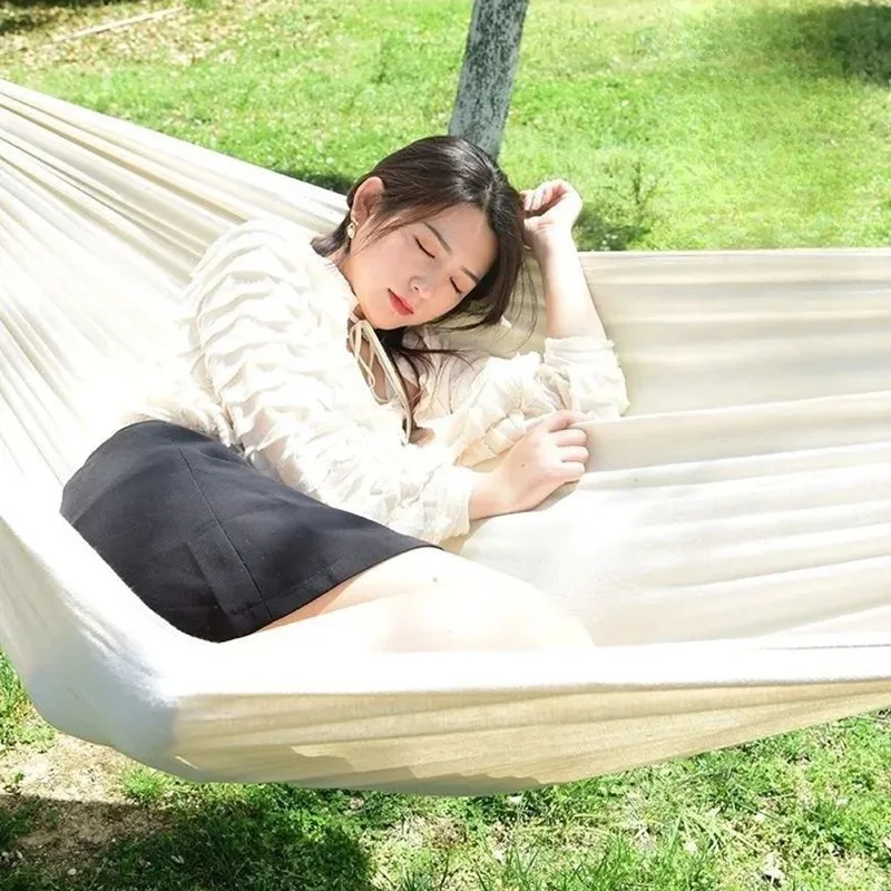 Холщовый гамак без деревянных  – обзор и цена Camping Hammock
