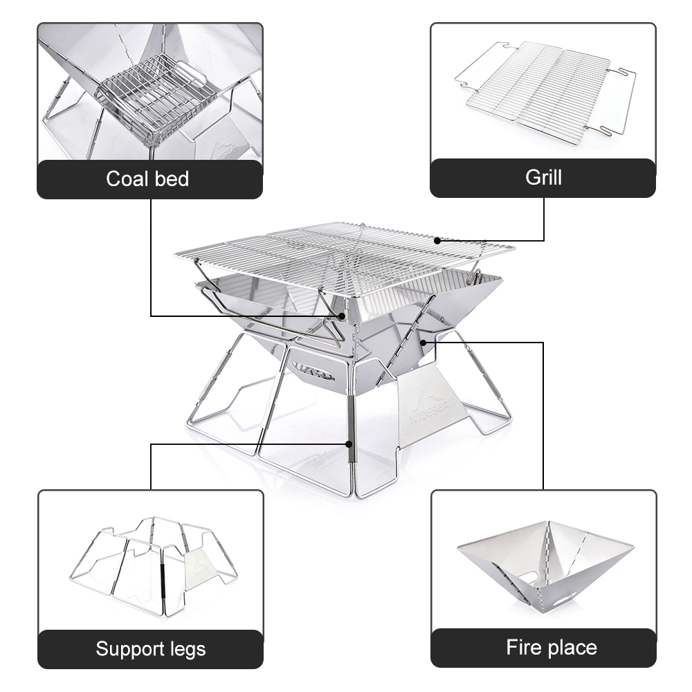 Widesea ветрозащитный дровяной – обзор и цена Outdoor Camping Cooking Set