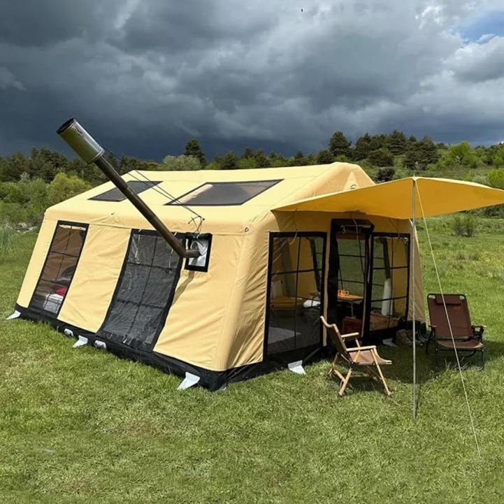 Большая надувная палатка для к – обзор и цена Outdoor Inflatable Camping Tent With Air Pump