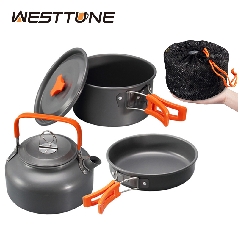 WESTTUNE набор посуды для кемп – обзор и цена Outdoor Camping Cooking Set