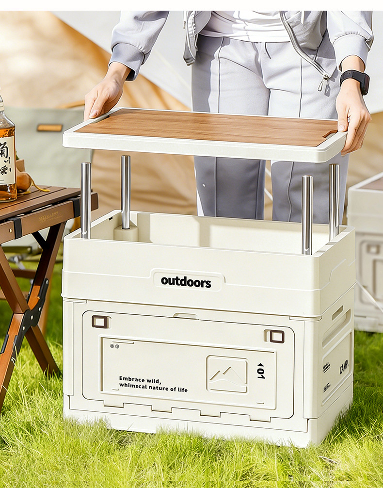 Складной ящик для хранения для – обзор и цена Outdoor Camping Table With Storage