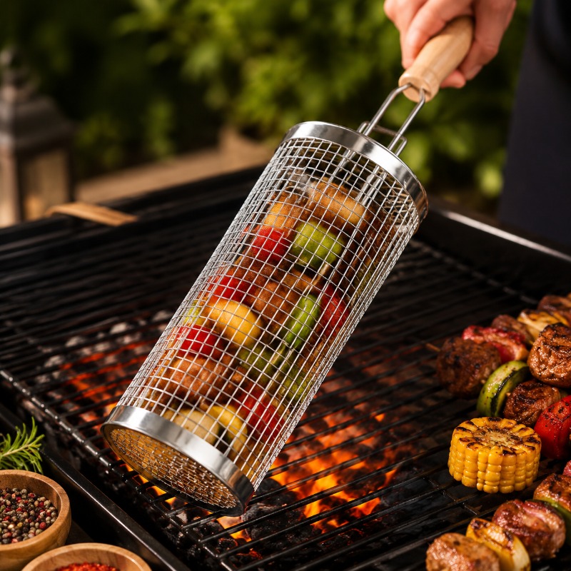 Набор круглых корзин для гриля – обзор и цена Outdoor Camping Cooking Set
