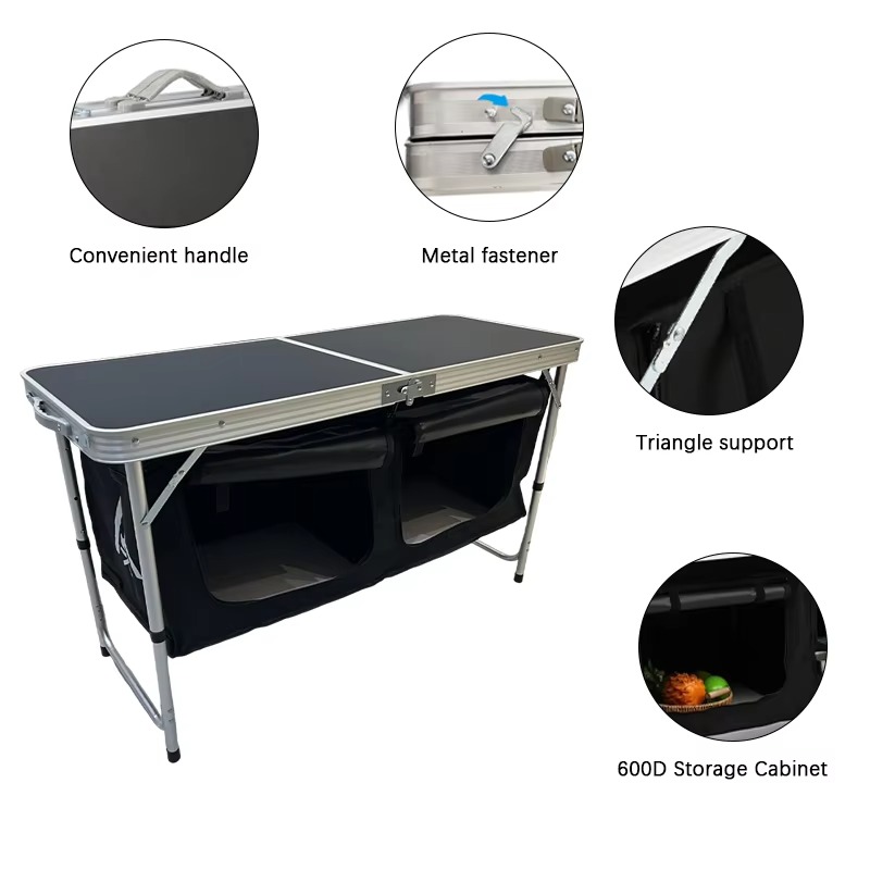 Портативный складной кемпингов – обзор и цена Outdoor Camping Table With Storage