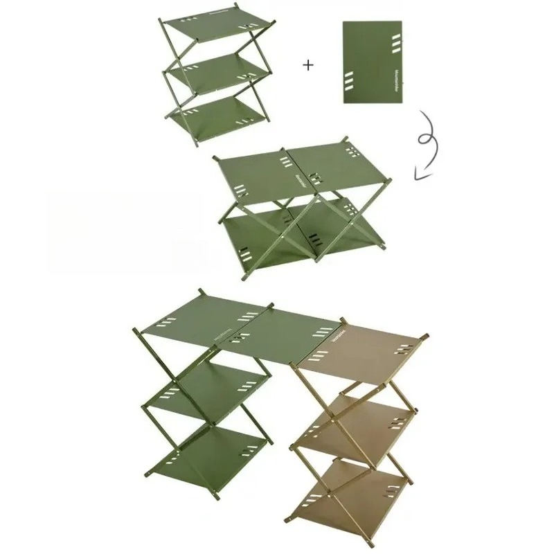 Уличный складной стол-стеллаж  – обзор и цена Outdoor Camping Table With Storage