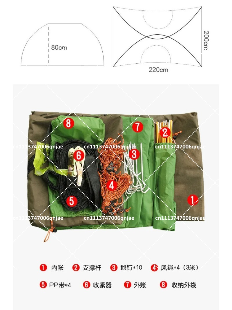 Зеленая портативная подвесная  – обзор и цена Camping Hammock