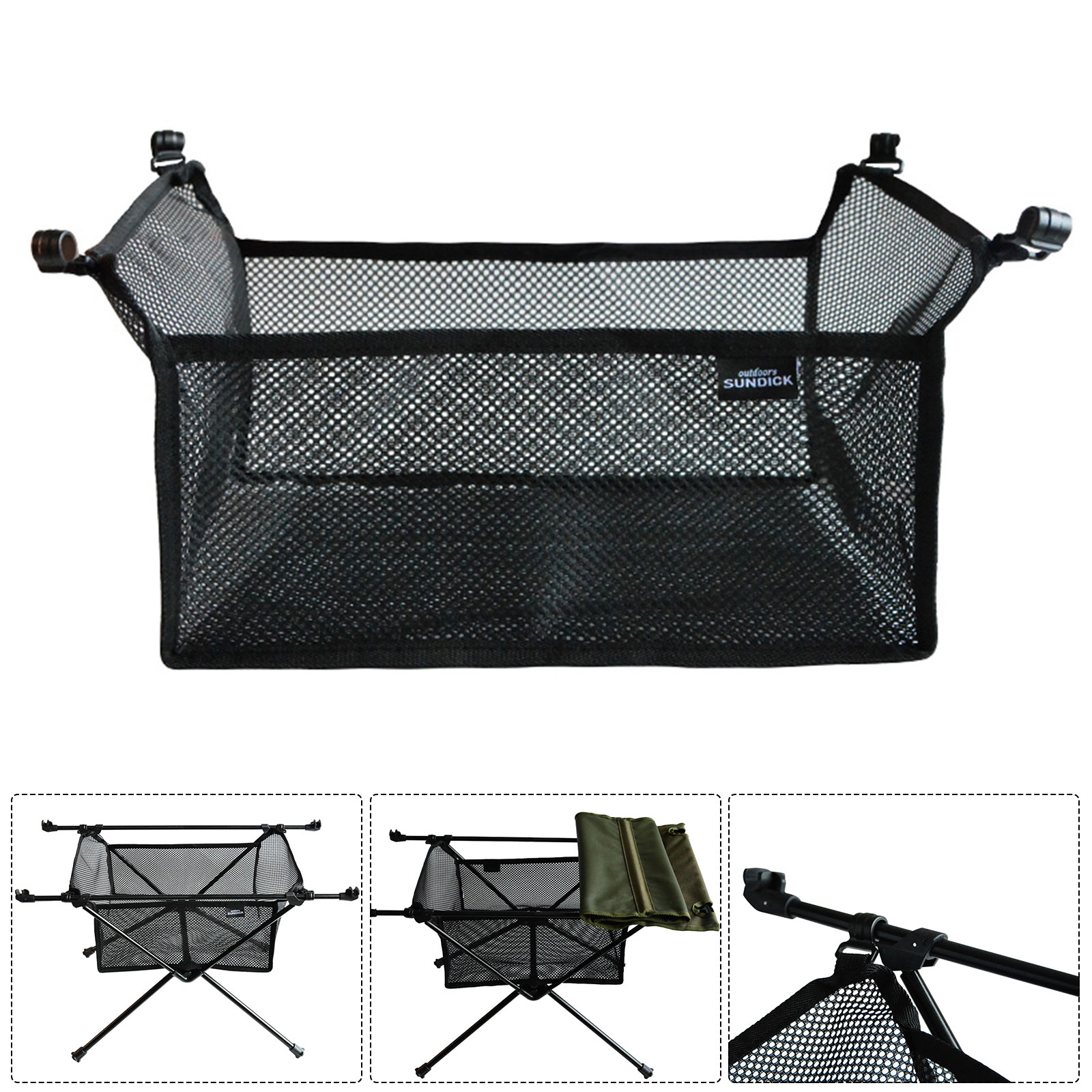 Складная сетчатая сумка для хр – обзор и цена Outdoor Camping Table With Storage