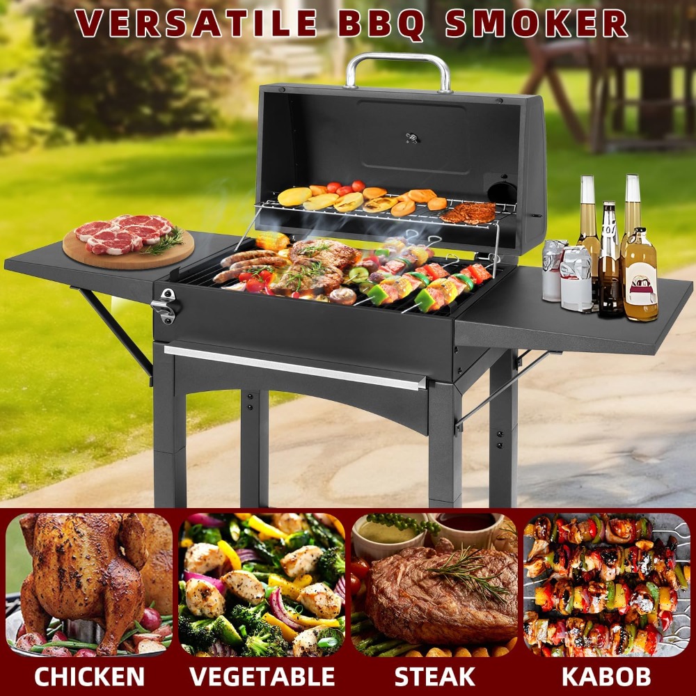 Угольный гриль с боковыми стол – обзор и цена Outdoor Camping Cooking Table
